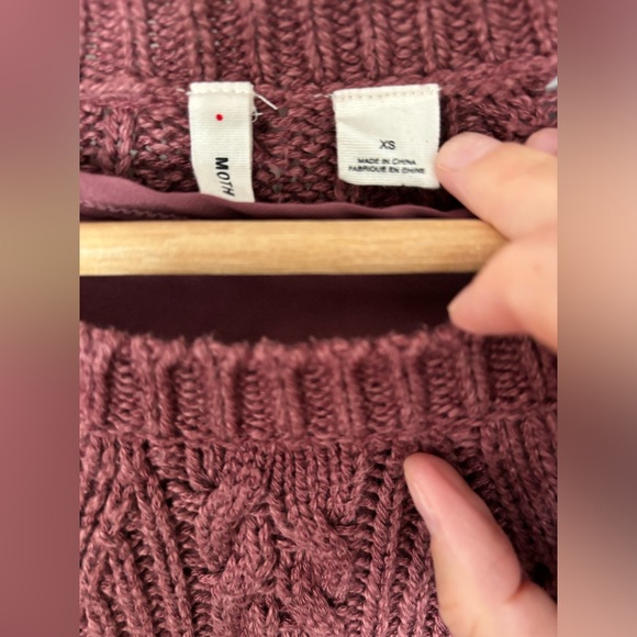 Anthropologie Moth Burgundy Cable Knit Twofer
Sweater - XS - Picture 5 of 6